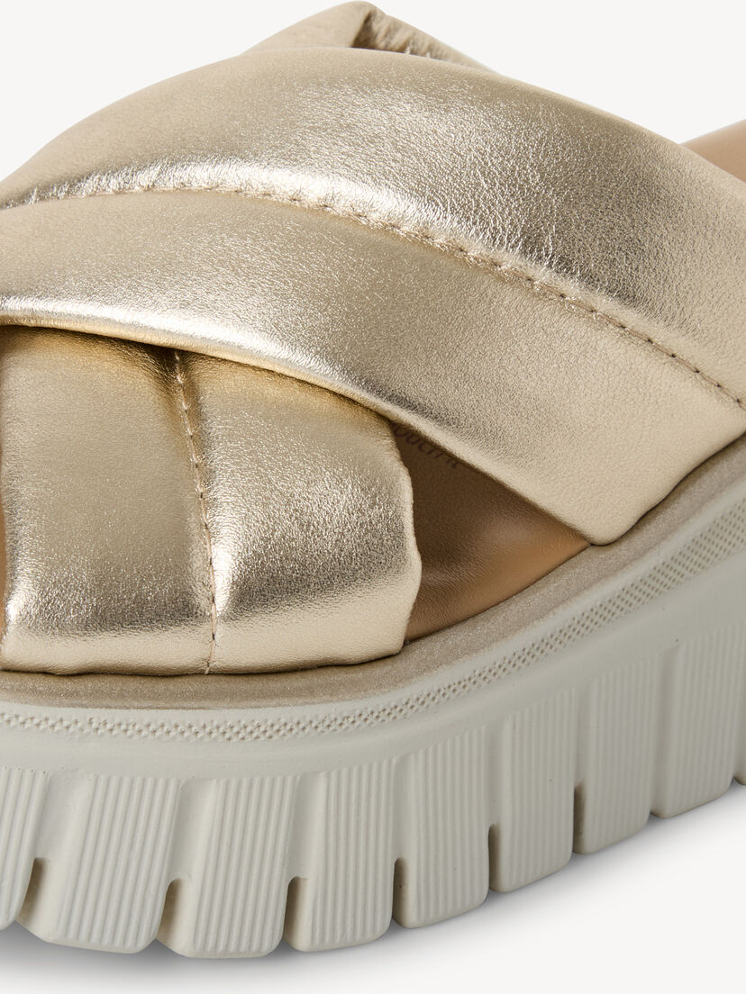 Leren Slipper - goud