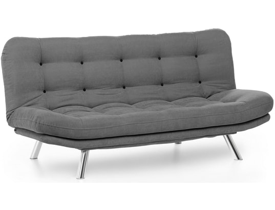 CONCEPT1 - Canapé lit Misa 3 places gris 200 x 105 x h95