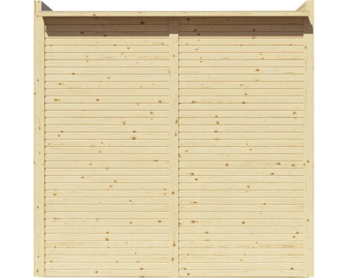 Bertilo Cubico 3 Fineline Rhombus profiel tuinhuis, 207 x 211 cm, naturel