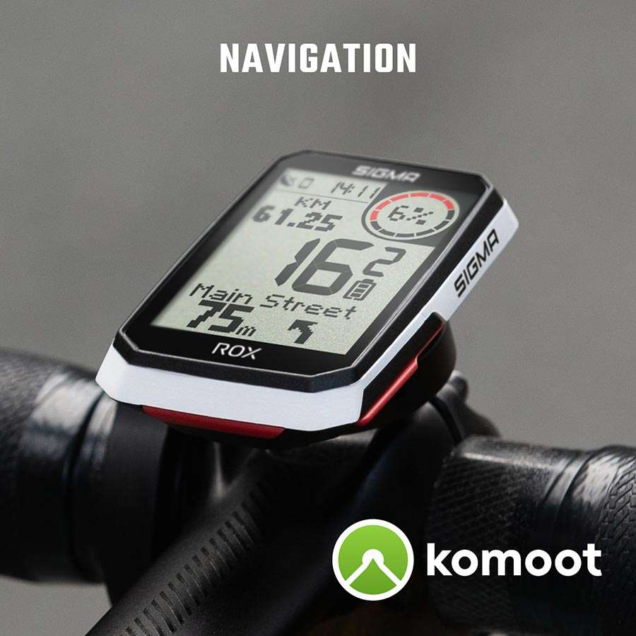 Sigma Sport ROX 4.0 Top Mount GPS Fietscomputer HR Cadans Snelheid Zwart