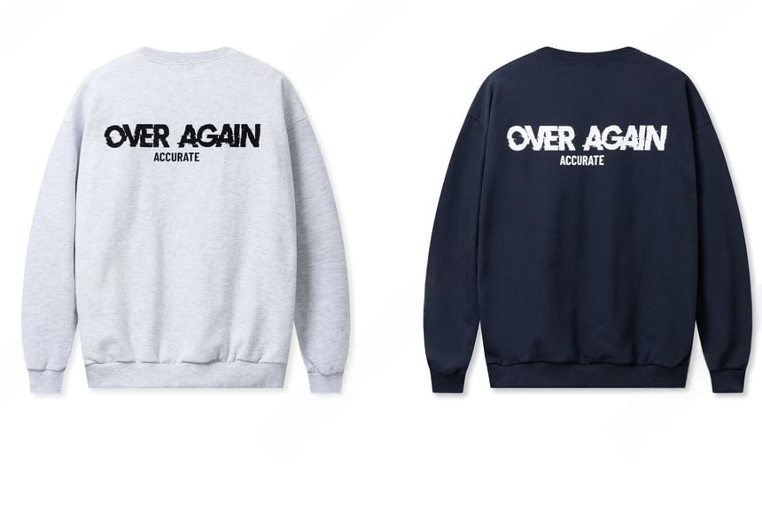 SeoulPop - Sweatshirt met losse pasvorm en letters