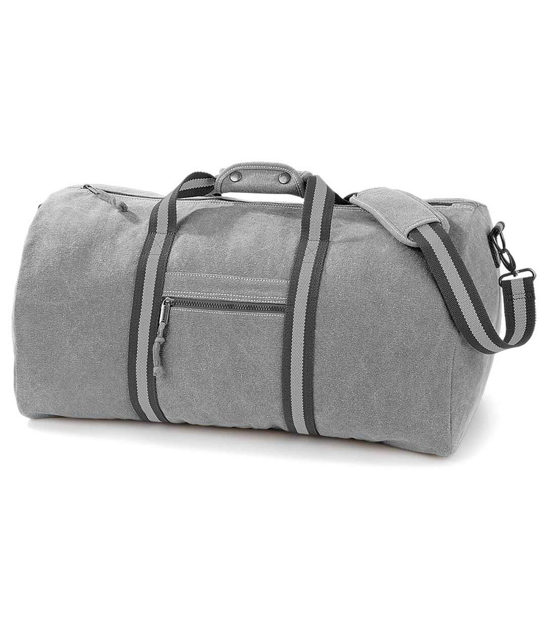 Sac de voyage toile look usé style vintage - GRIS - QD613