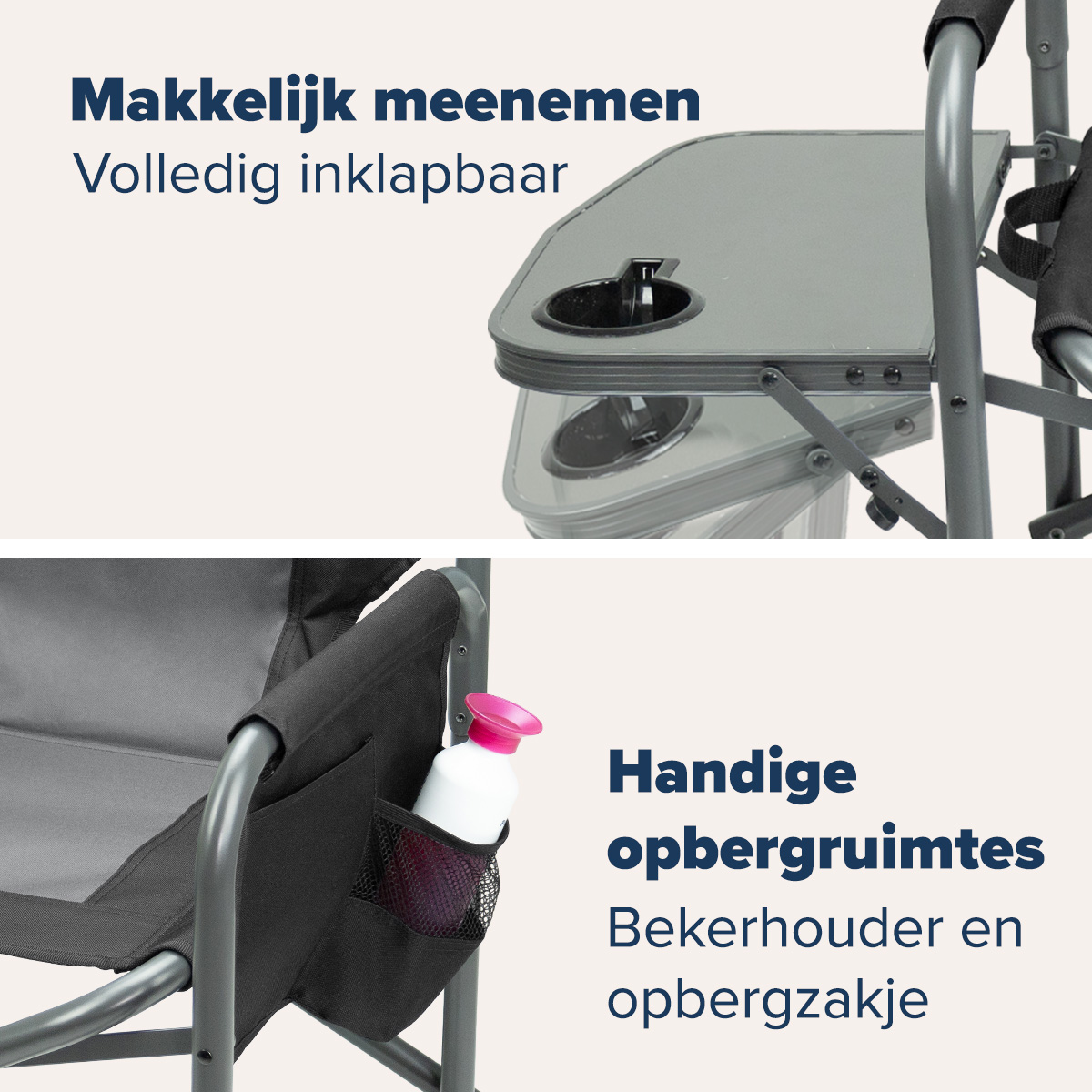 TRVLMORE set van 2 lichtgewicht vouwstoelen - Black