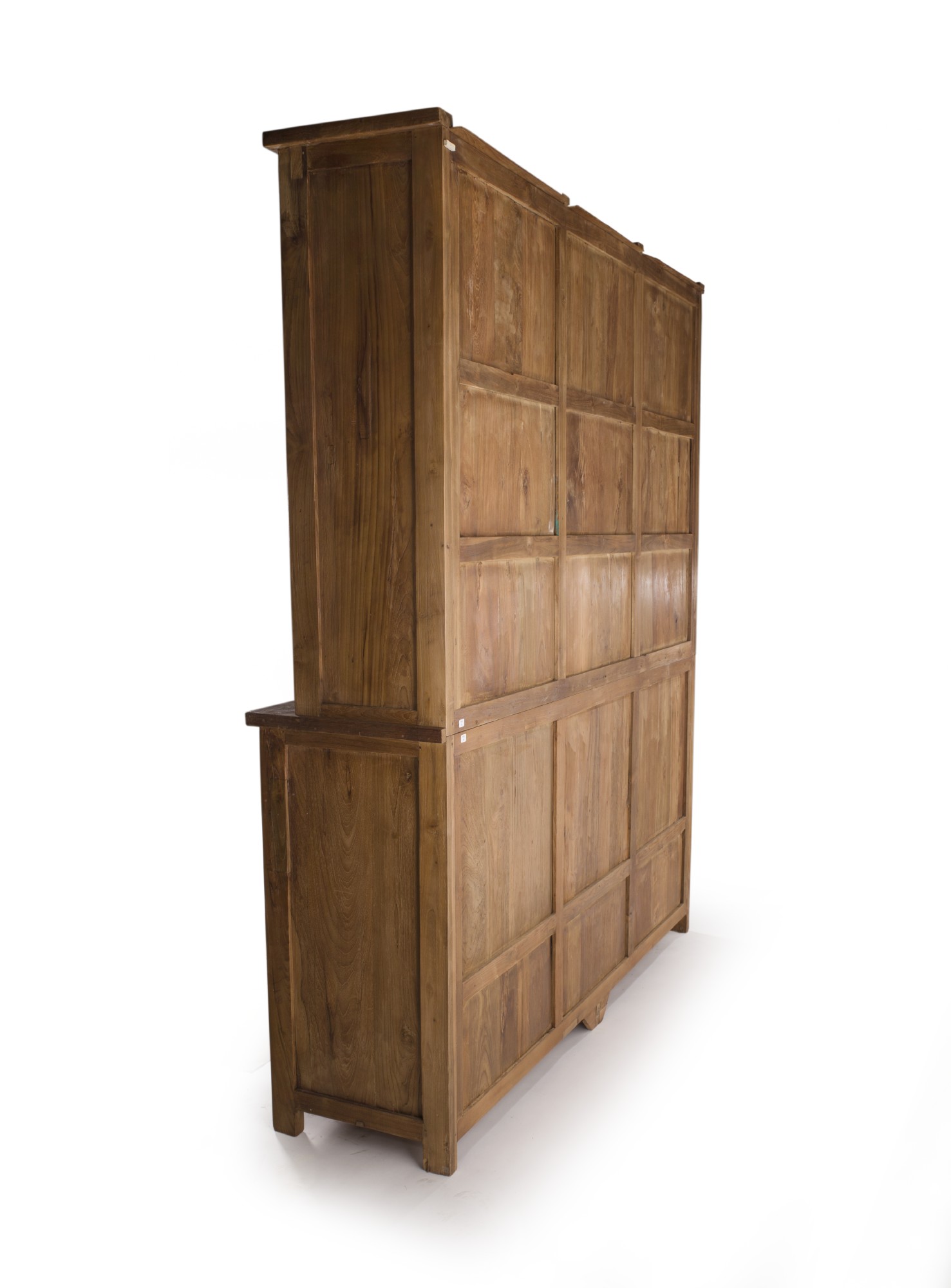 Vitrinen-Schrank, Teakholz, B 180 cm, H 220 cm, L 50 cm von fischer's lagerhaus