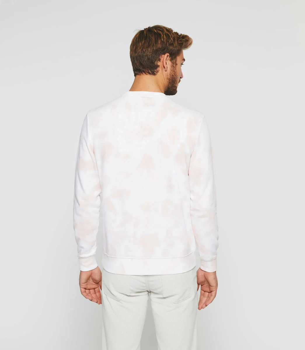 Sweat tie & dye rose et blanc 