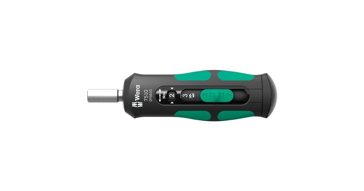 Wera7510 Kraftform Safe-Torque Speed draaimomentschroevendraaier  (Zwart/groen, 1-3 Nm)