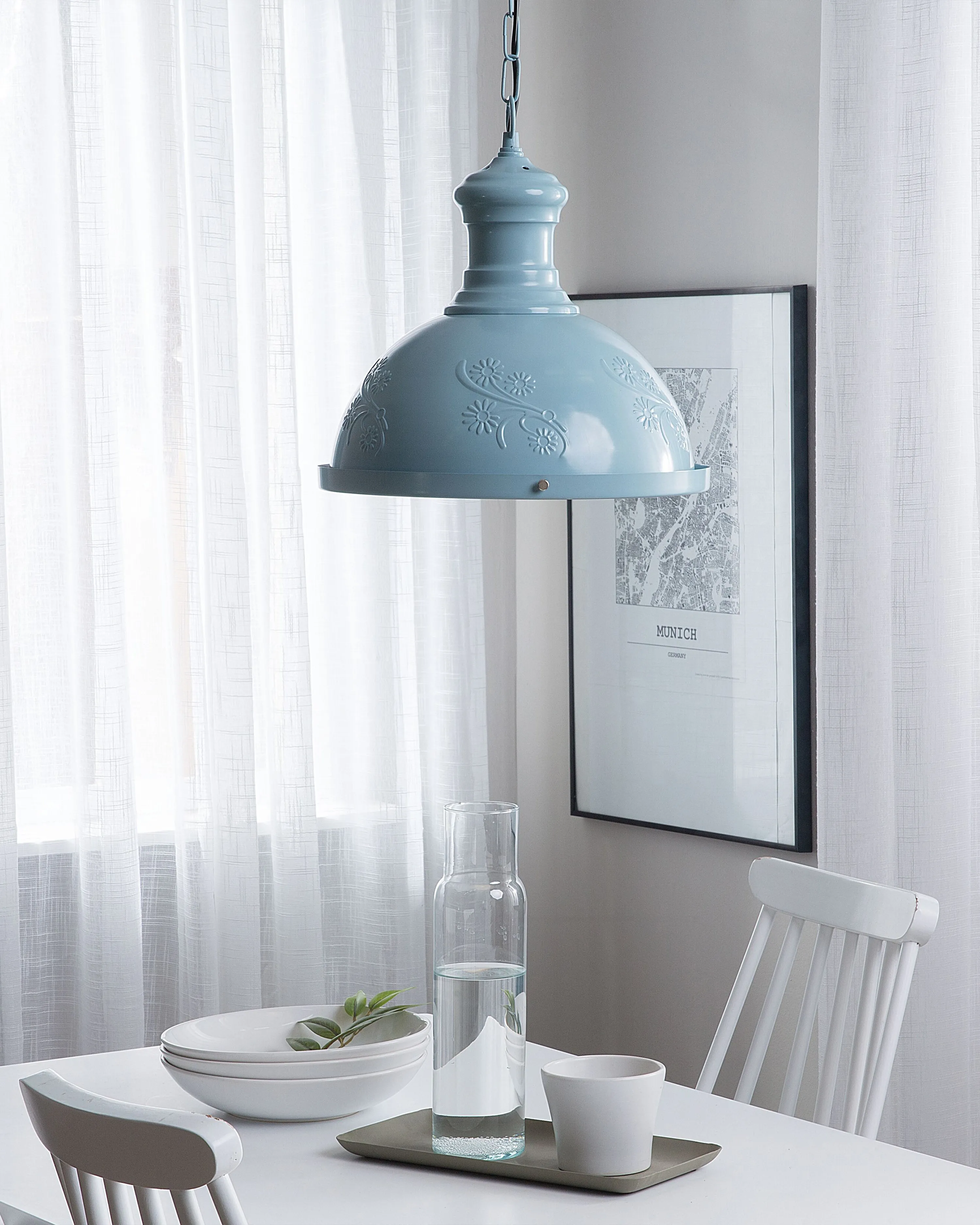 Hanglamp DIDESSA Metaal Blauw