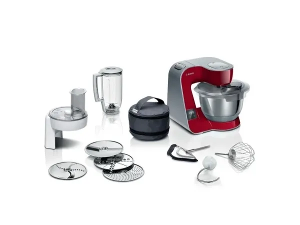 Bosch MUM5 MUM5X720 - Køkkenmaskine - 1000 W - dybrød/sølv