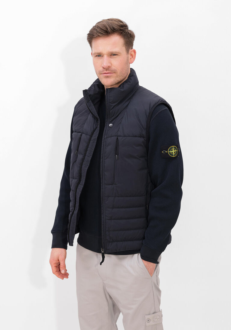 donkerblauwe stone island bodywarmer vest s0183