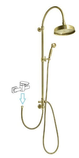 Sapho Vanity regendouche zonder douchekraan retro brons