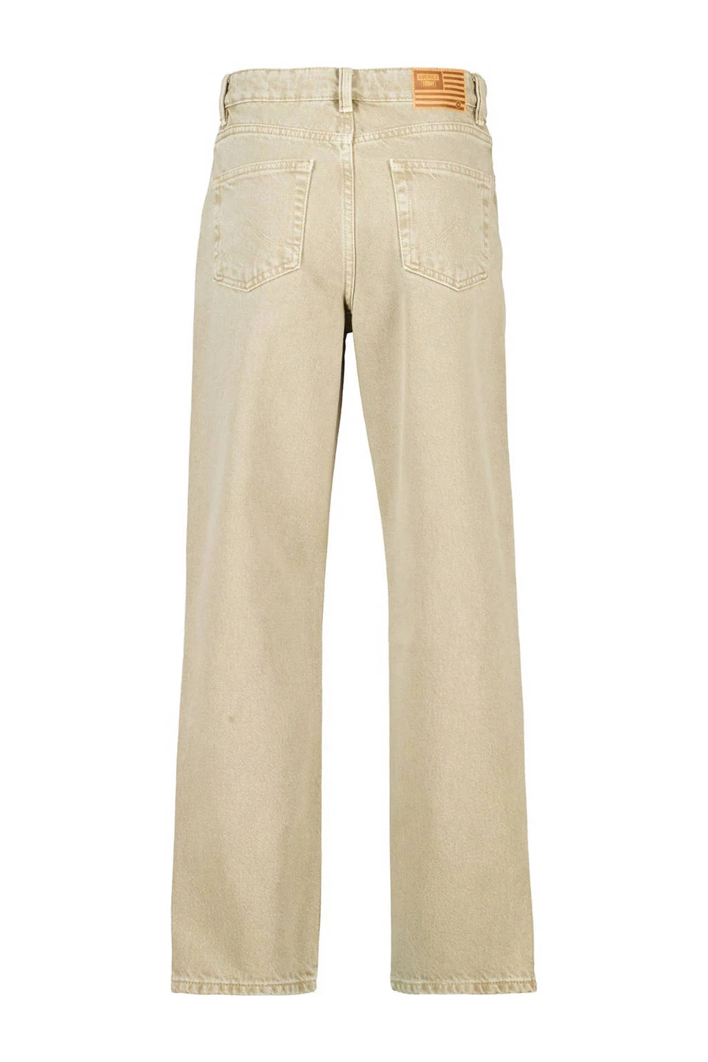 America Today relaxed  waist loose fit jeans beige