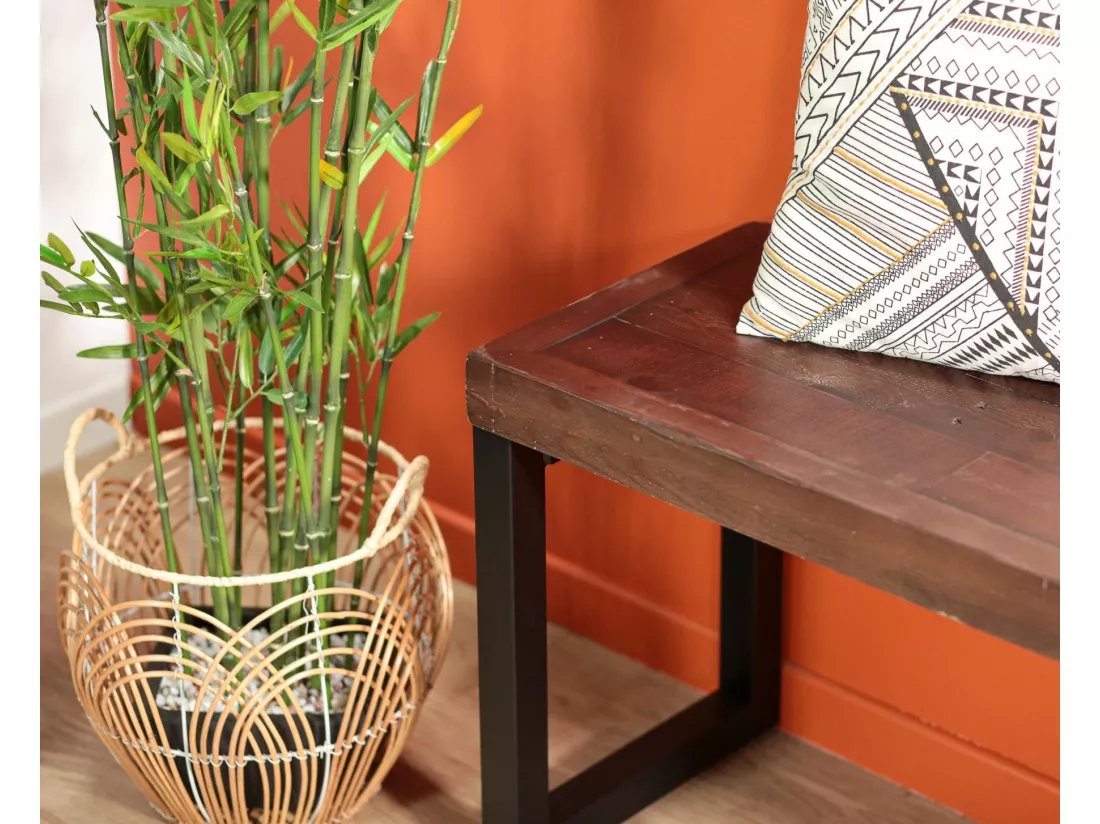 Banc Bois recyclé pieds métal 140 cm SAMOA