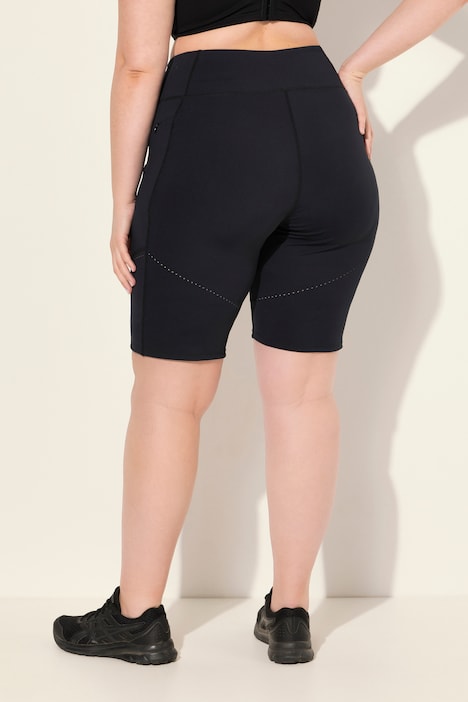 Leggings-Shorts, schnelltrocknend, Lochmuster, Tasche