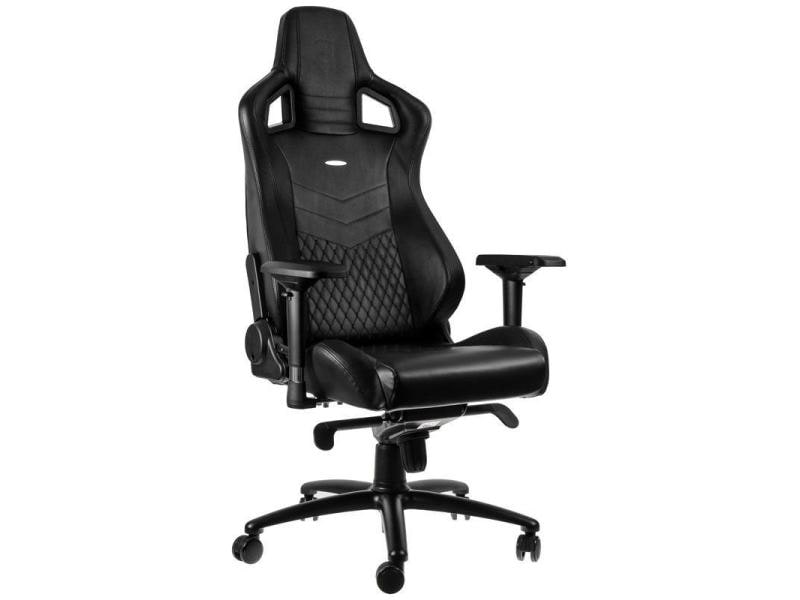 noblechairs Gaming-Stuhl EPIC Echtleder Schwarz Besonders bequemer Computersessel, Mercedes-AMG Petronas Motorsport Edition