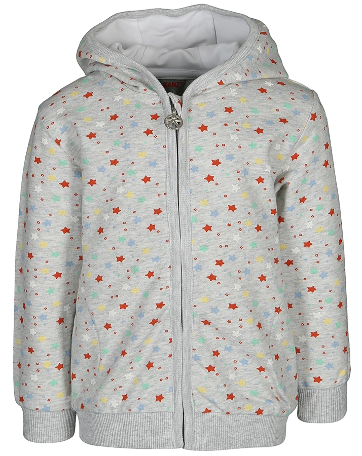 Kapuzen-Jacke RAINBOW 3-teilig in grau melange