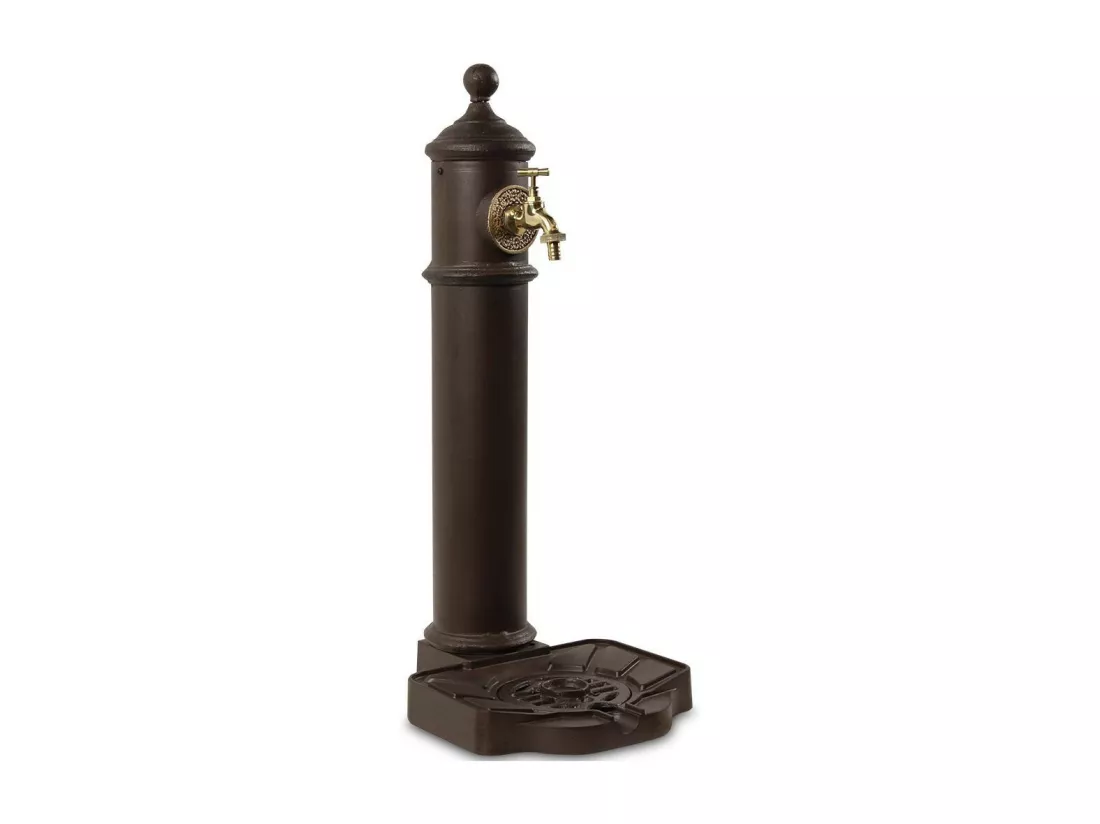 Fontaine de jardin Aluminium-Métal Marron - Décoration d'Autrefois
