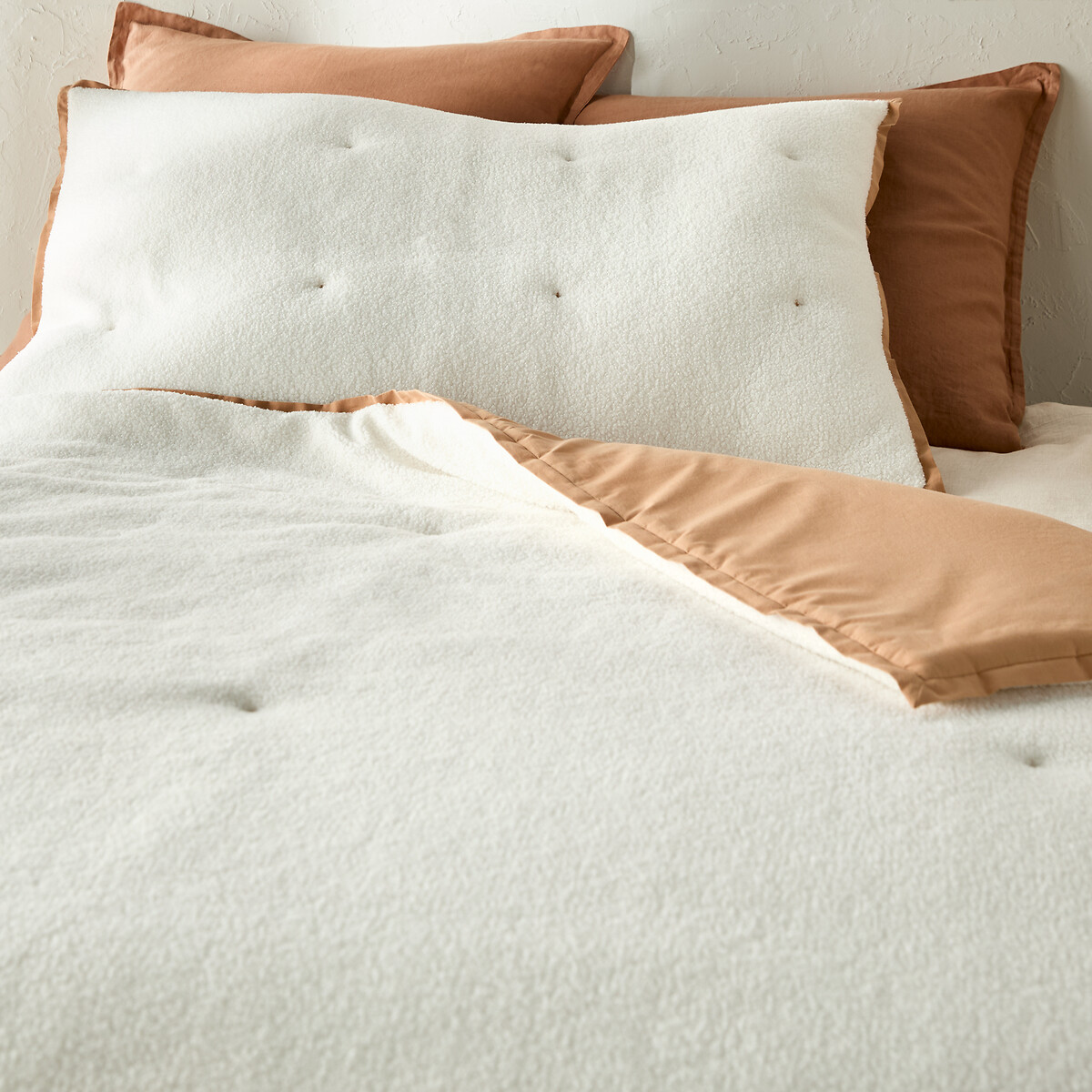 LA REDOUTE INTERIEURS<br>Edredom acolchoado em sherpa e algodão lavado, Walls