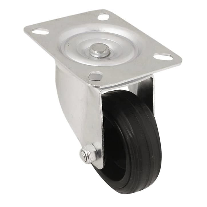 Roulette pivotante noire ø8 cm, charge max 70 kg