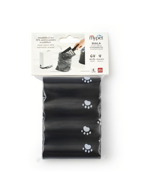 Rotho Mypet Biala Hygiënische Poepzakjes - Kattenbakaccessoires - 4x16 stuks