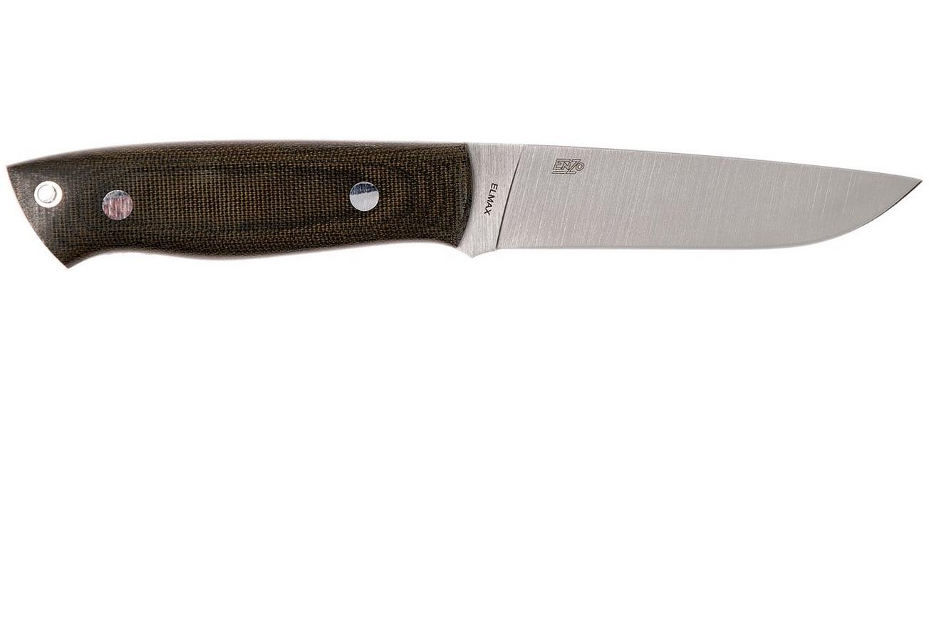 Brisa Trapper 115 Green Canvas Micarta Elmax Flat 2066 bushcraftmes