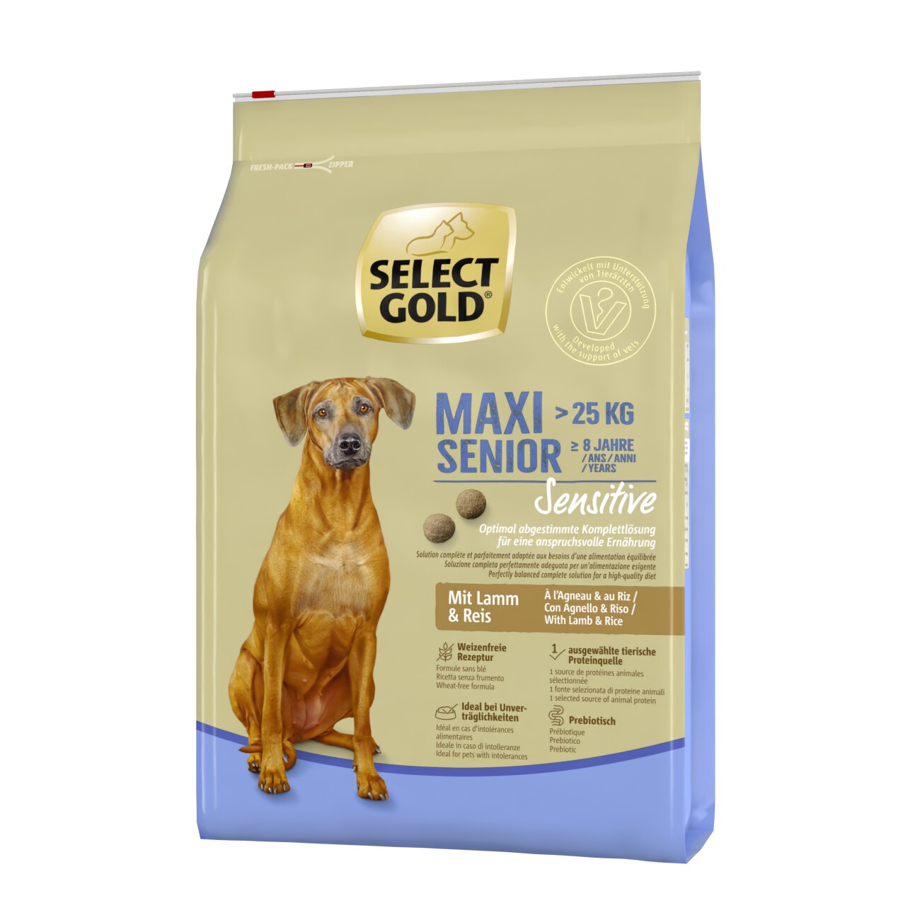 SELECT GOLD Sensitive Senior Maxi Lamm und Reis 4 kg