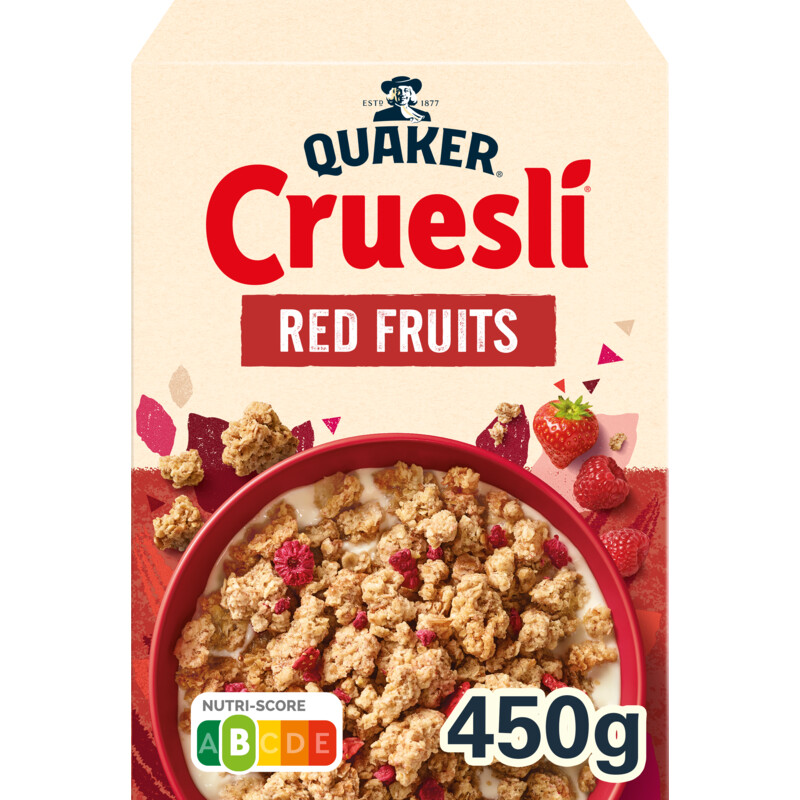 Quaker Cruesli rood fruit
