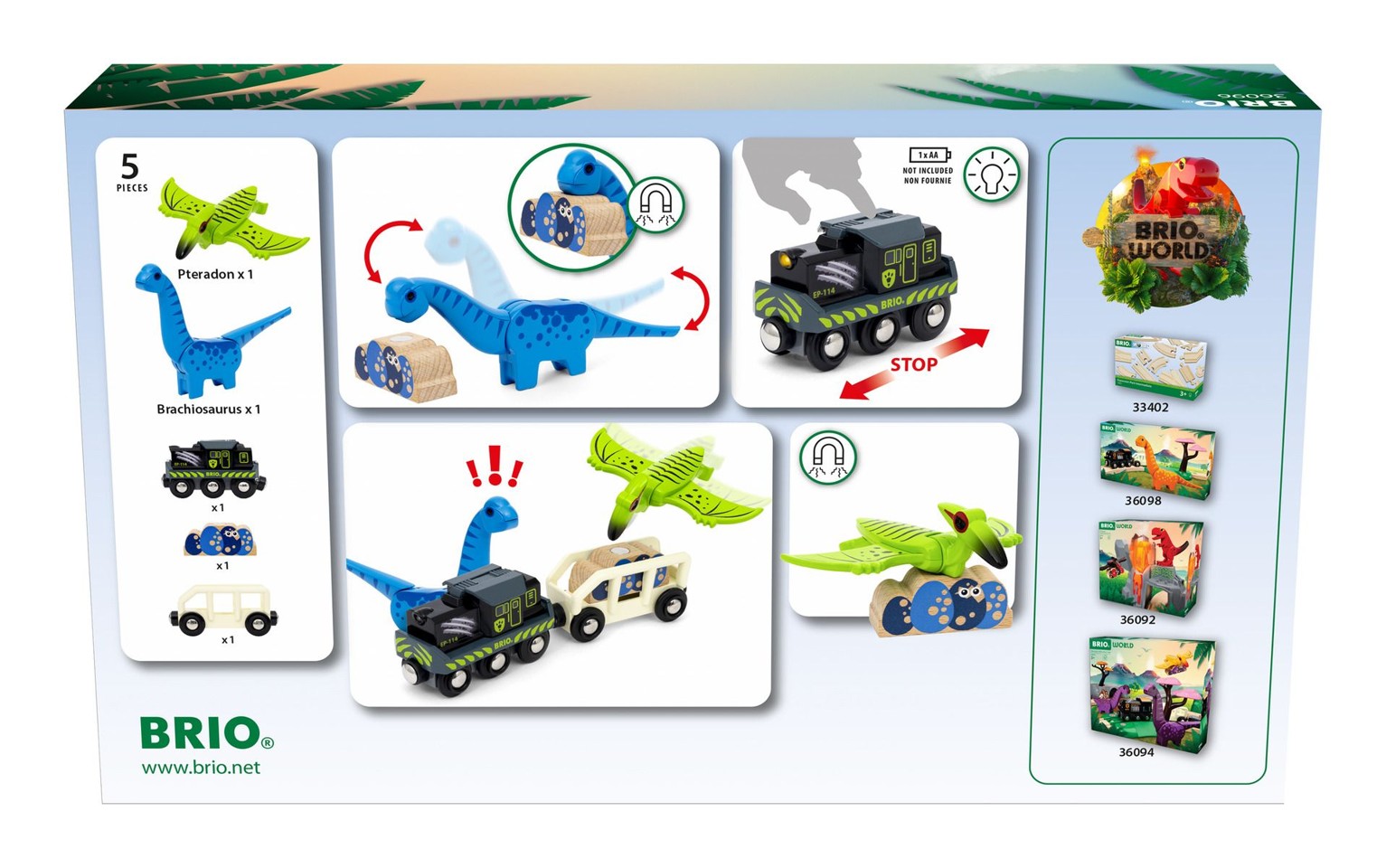 BRIO - Dinosaur Battery Train - 36096