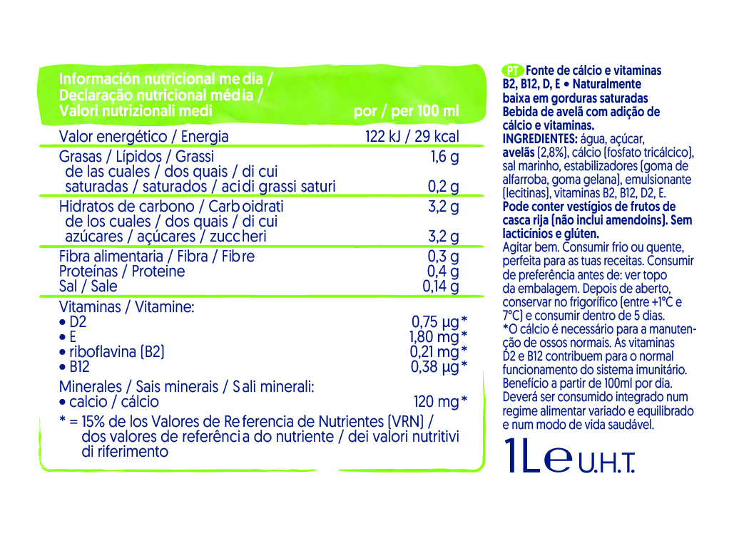 BEBIDA ALPRO DE AVELÃ 1L