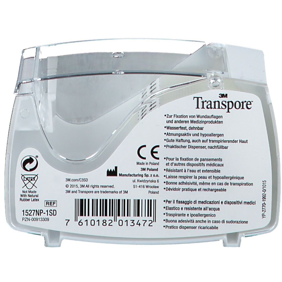 3M Transpore Perforiertes medizinisches Pflaster 2,5 cm  x 5 m
