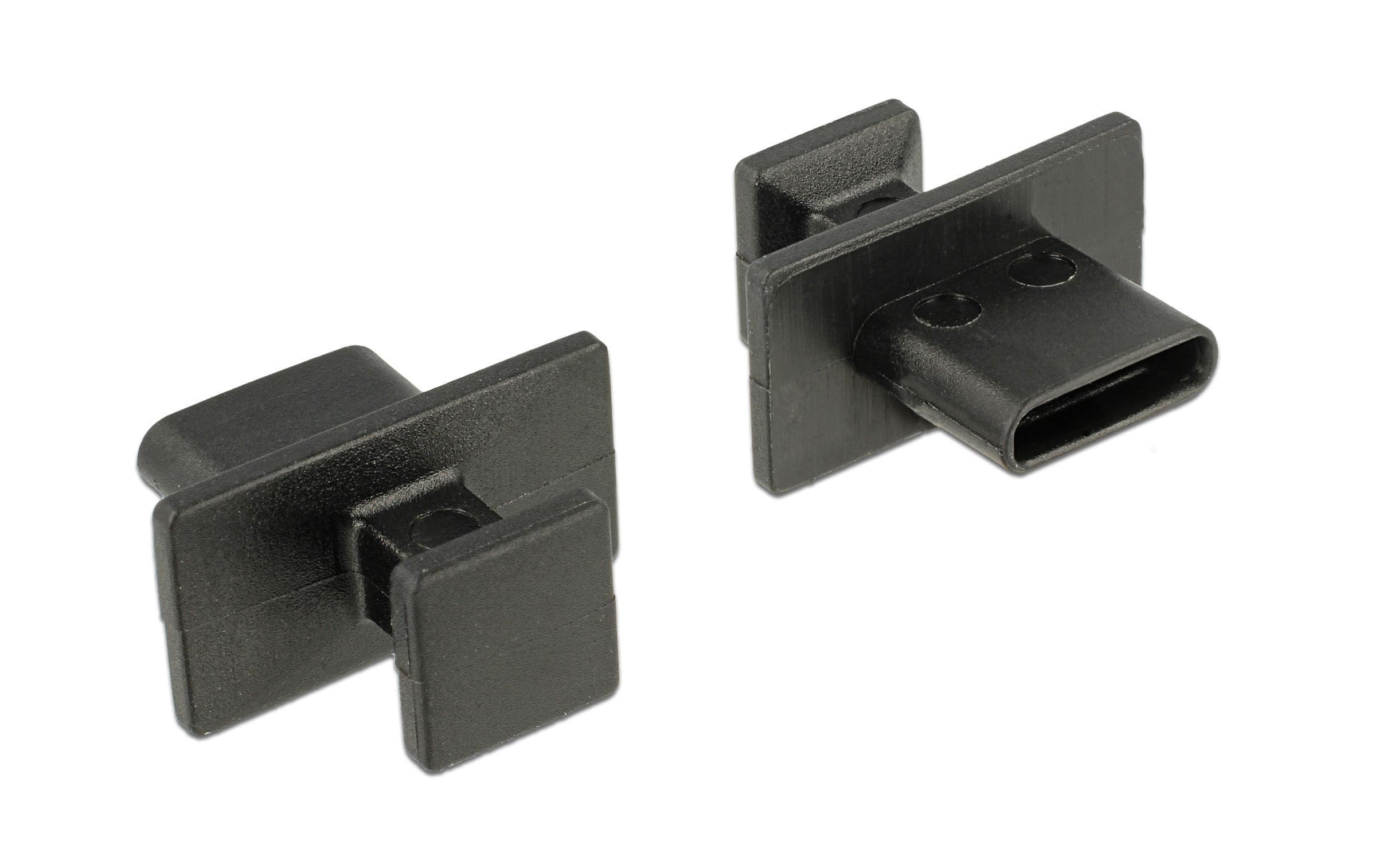 Blindstecker/Staubschutz USB-C 10 Stück SchwarzStaubschutz für USB Typ-C-Buchsen