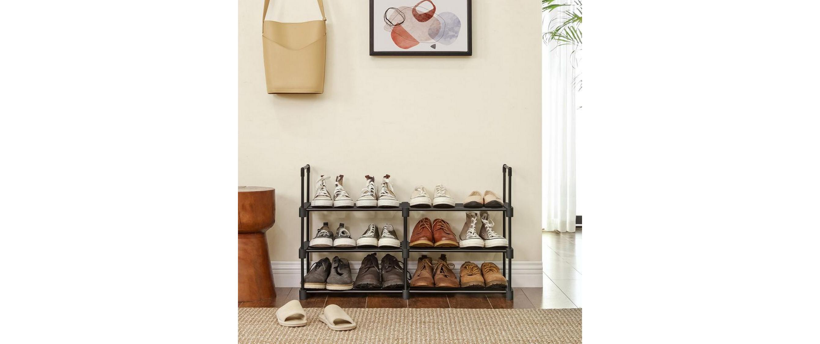 Schuhregal 30 cm x 106 cm, SchwarzWandregal