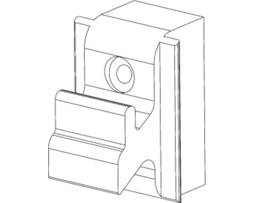 Osmo montageclip inclusief schroef voor aluminium bekleding Rhombus, 10 stuks, zwart