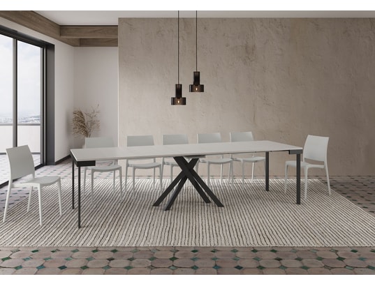 ITYHOME - Console extensible krack evo 90x40/300cm frêne blanc