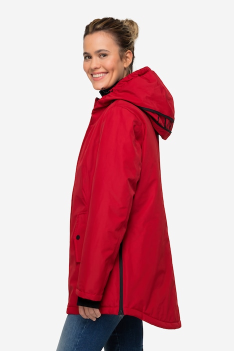 Funktions-Jacke, Kapuzen, Zipper, Seitenschlitze, Langarm