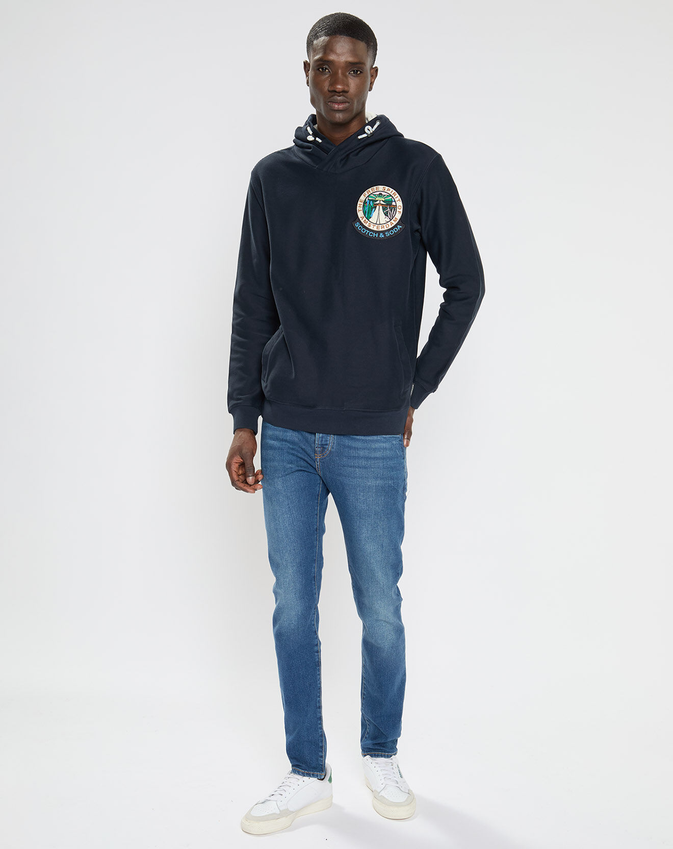 Scotch & Soda Sweat Patch bleu marine