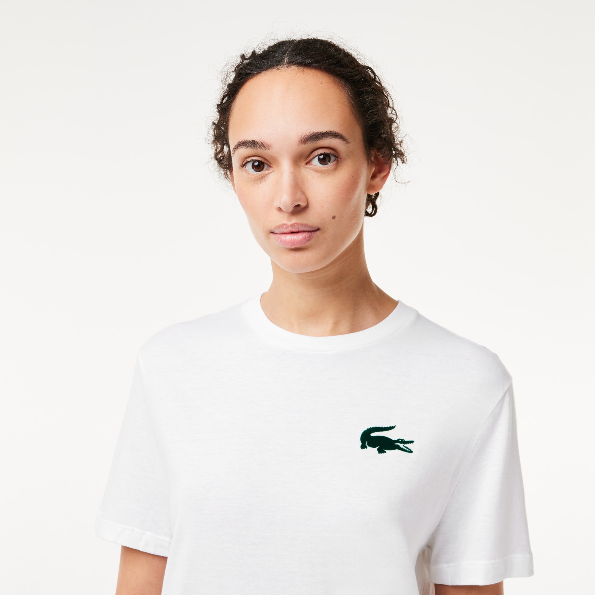 T-shirt d'intérieur en coton stretch Vêtements d’intérieur & de nuit - Blanc - Lacoste - Femme