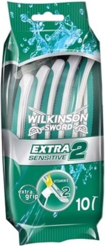 Wilkinson Sword - Extra 2 Sensitive - Scheermesjes - Groen - Wit - 10 Stuk