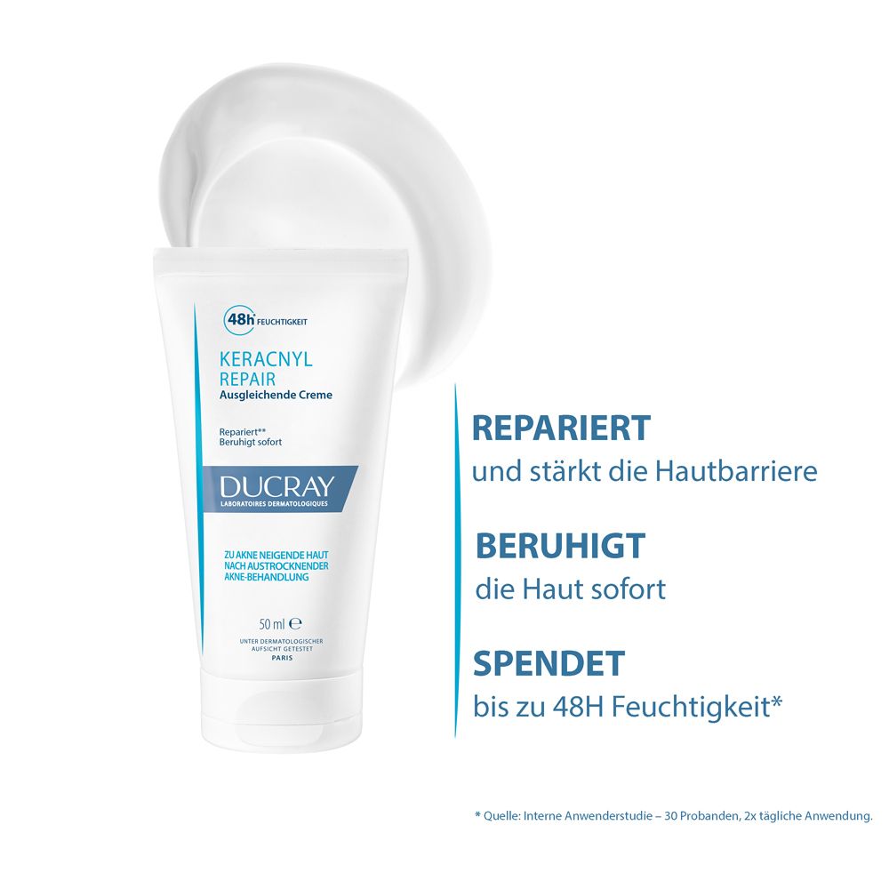 DUCRAY KERACNYL REPAIR Creme -bei austrocknender (medikamentöser) Aknebehandlung