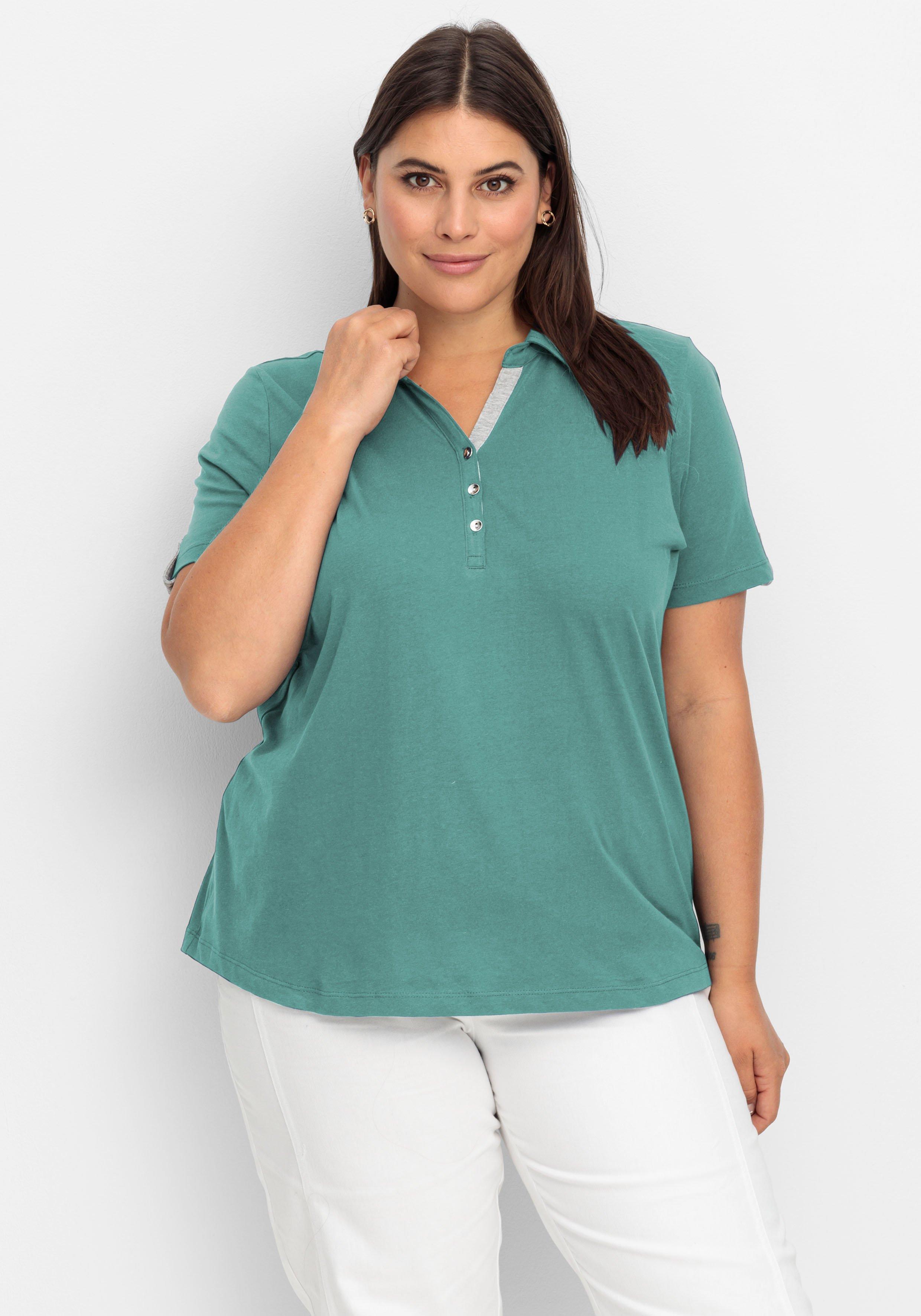 Poloshirt mit kurzem Arm und Kontrastdetails