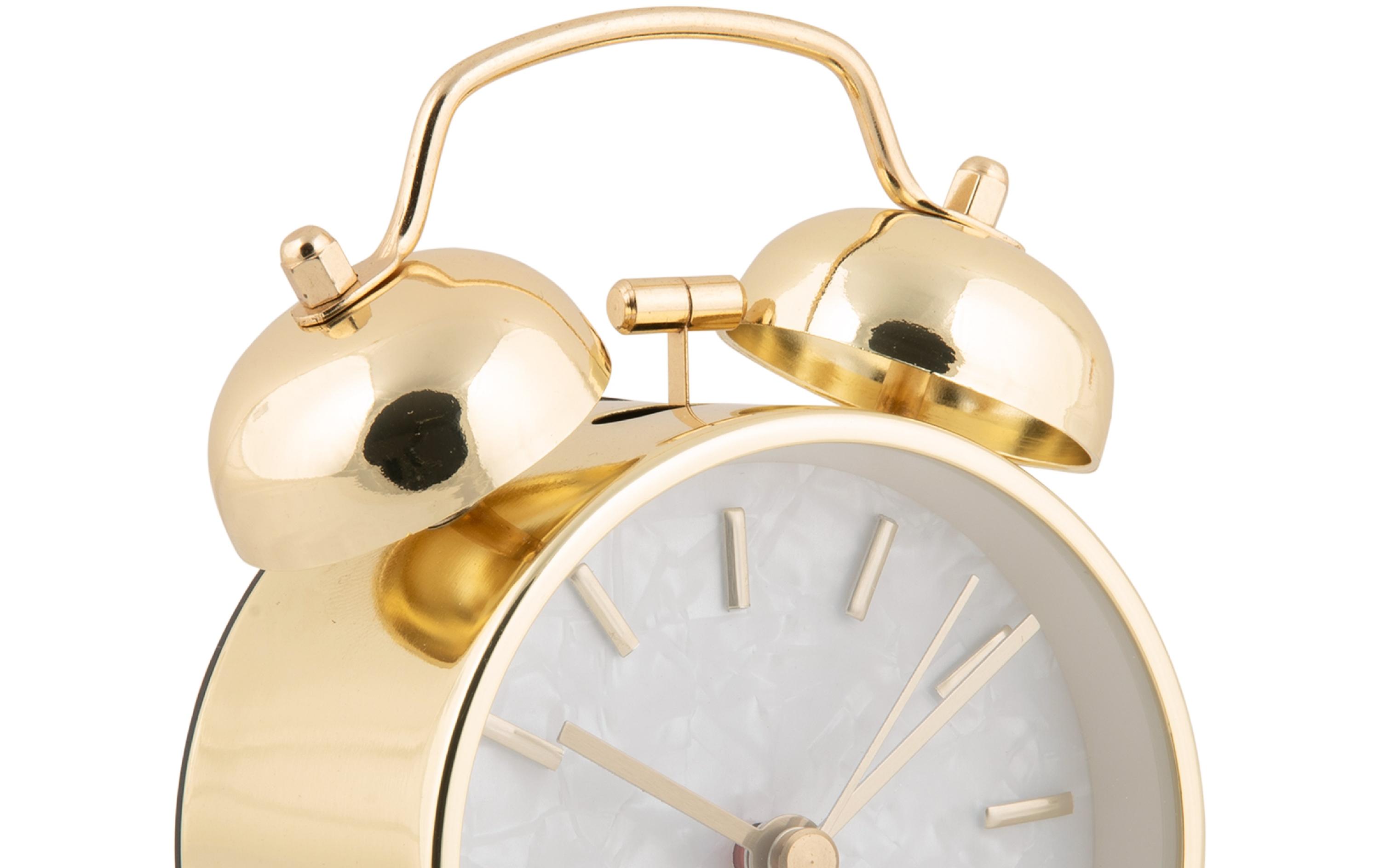 Klassischer Wecker Pearl Glow GoldWecker mit Doppelglocke