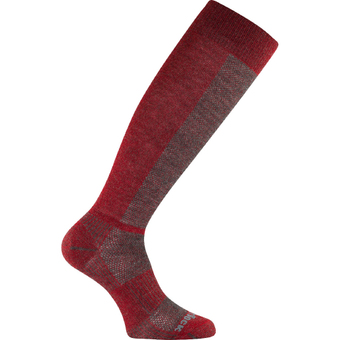 Wrightsock Merino Coolmesh II OTC Skisocken Grey / Fire - Red