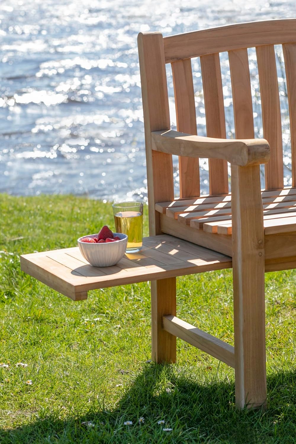 bene living Teakholz Gartenbank Lancaster 120 cm