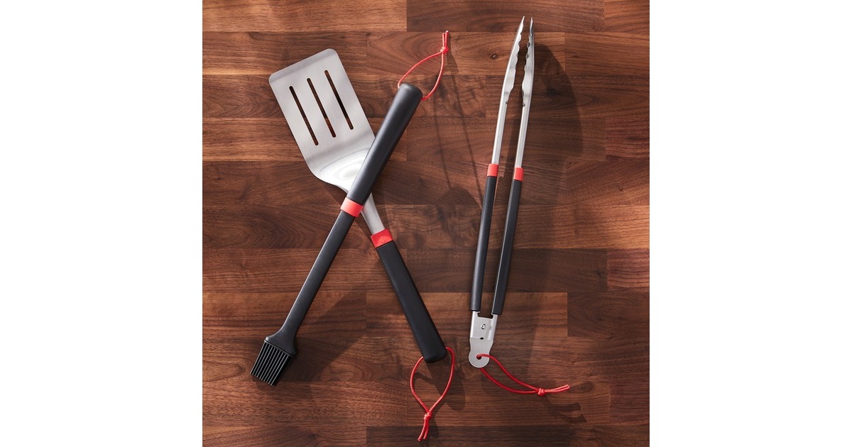 Weber3-delige Precision barbecueset grillbestek  (Roestvrij staal/zwart)
