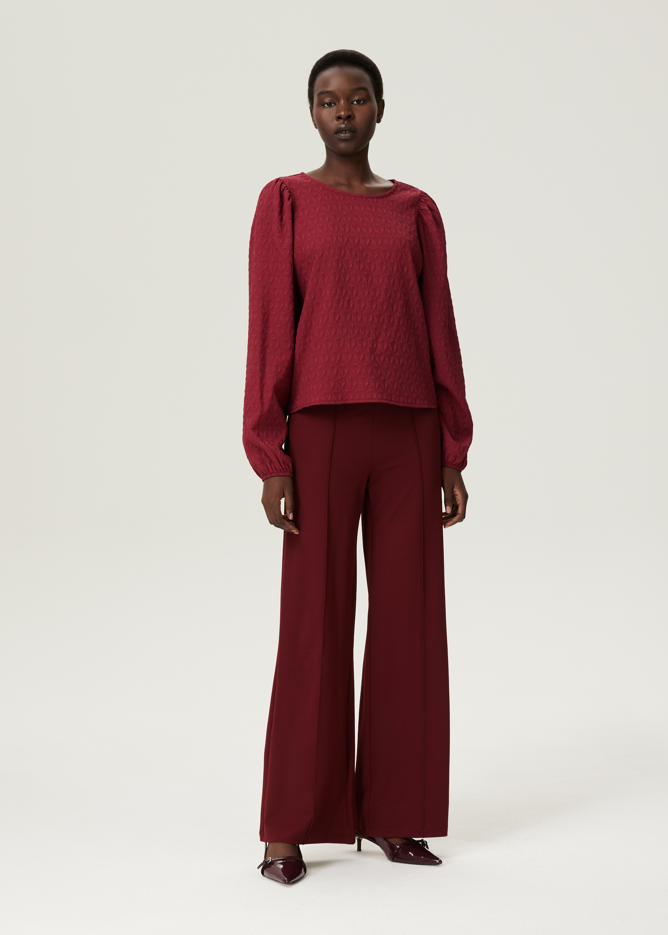 Wijde broek met pintuck