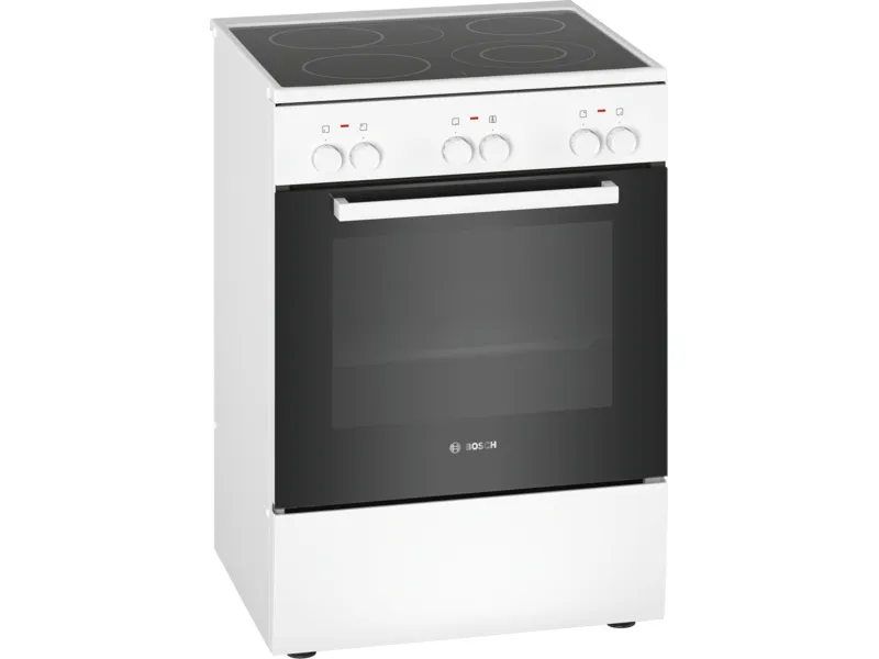 Bosch Serie | 2 HKA090220 - Komfur - fritstående - bredde: 60 cm - dybde: 60 cm - højde: 85 cm - Klasse A - hvid
