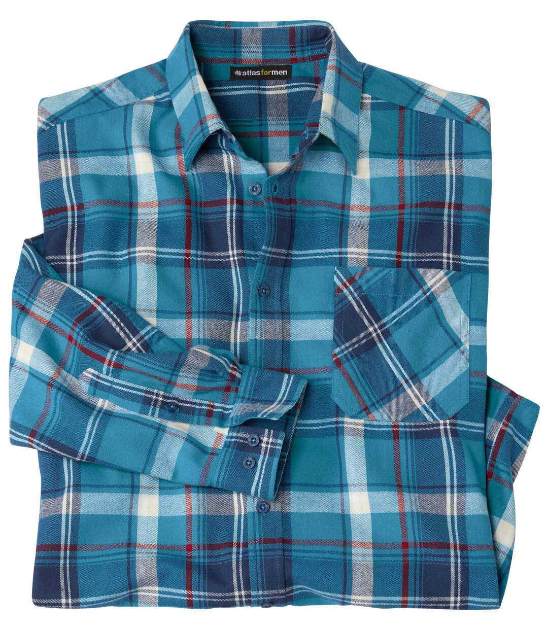 Chemise Flanelle à Carreaux Turquoise