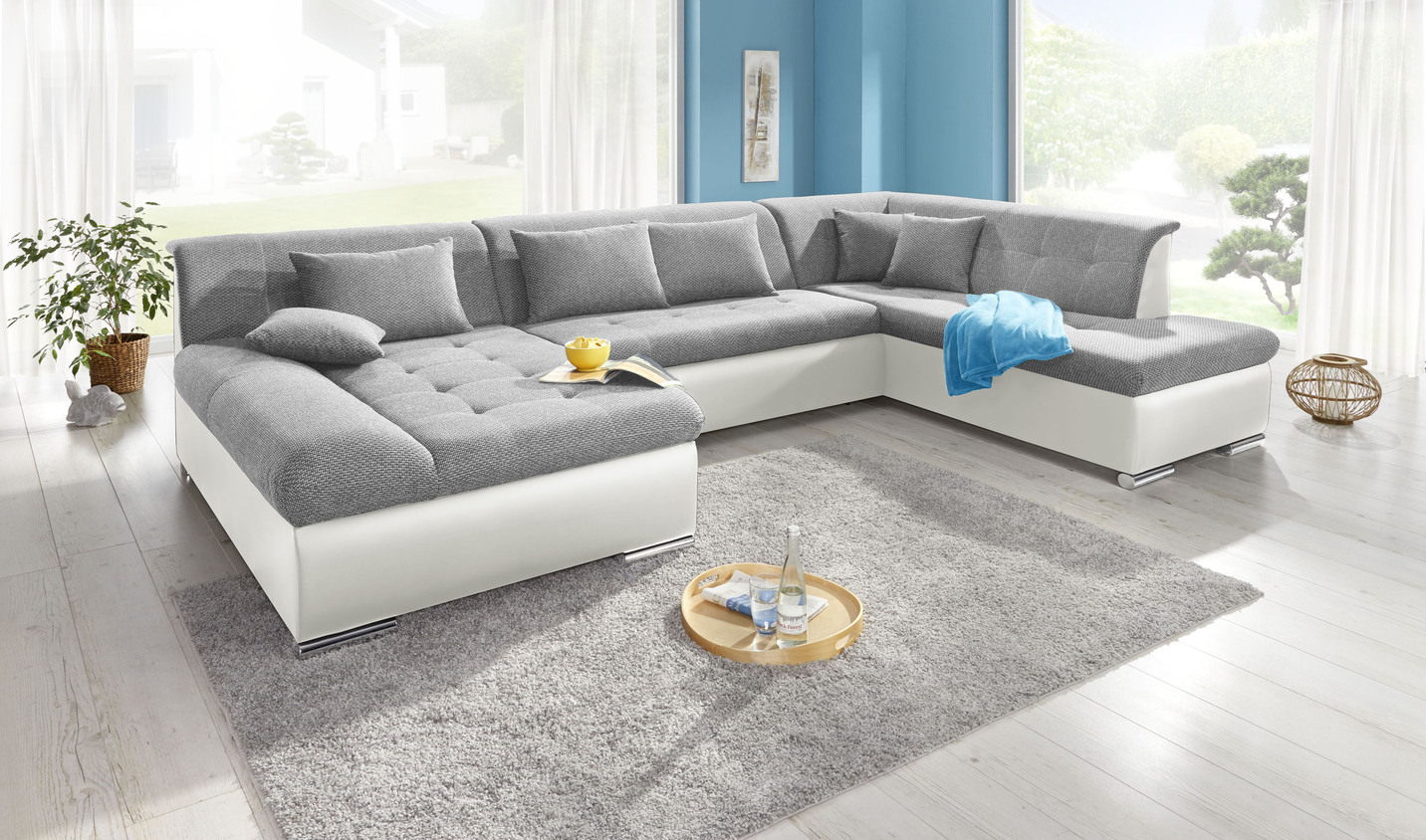 Wohnlandschaft mit Bettfunktion