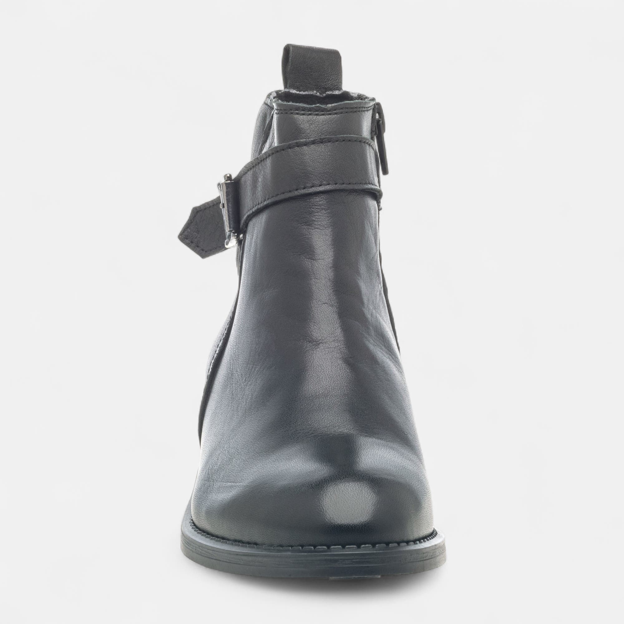 Bottines Femme en cuir noir