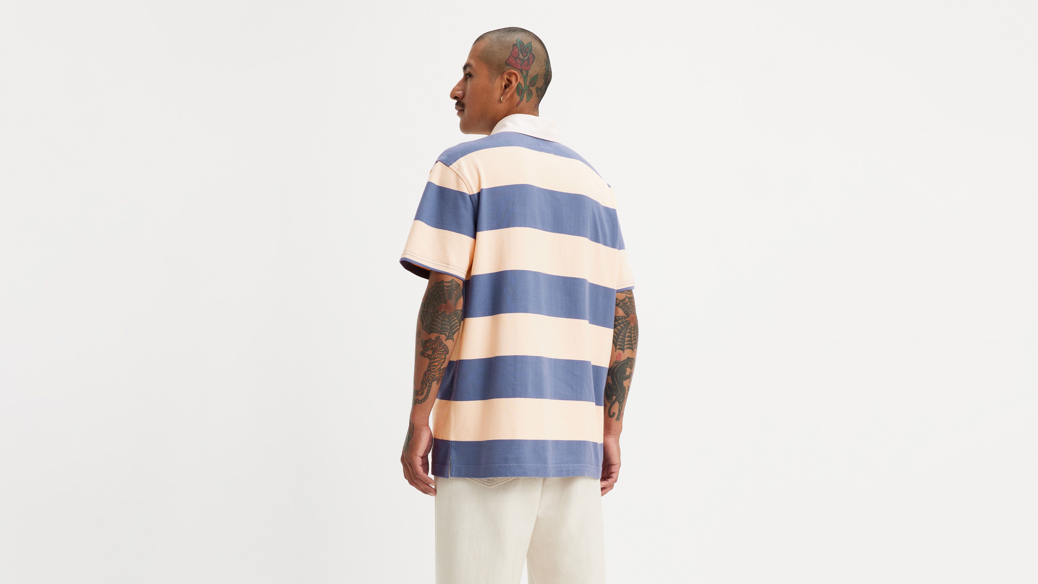 Polo manches courtes Union Rugby - Deck Stripe Coastal Fjord - Multicolore
