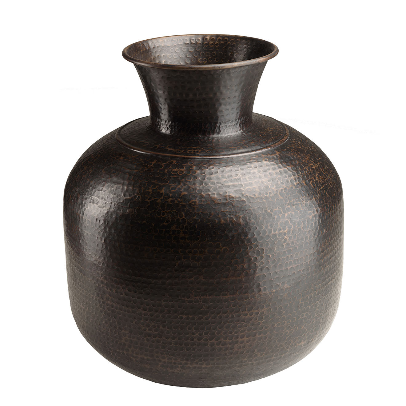 Macabane Vase effet martelé Honoré noir antique - D.63xH.74 cm